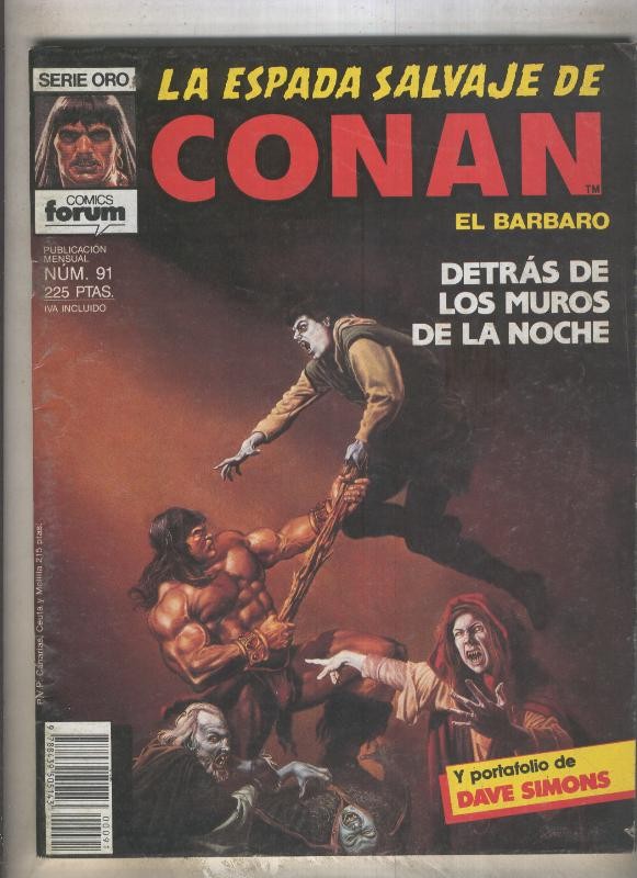 La Espada Salvaje de Conan primera edicion numero 091 (numerado 2 en trasera)