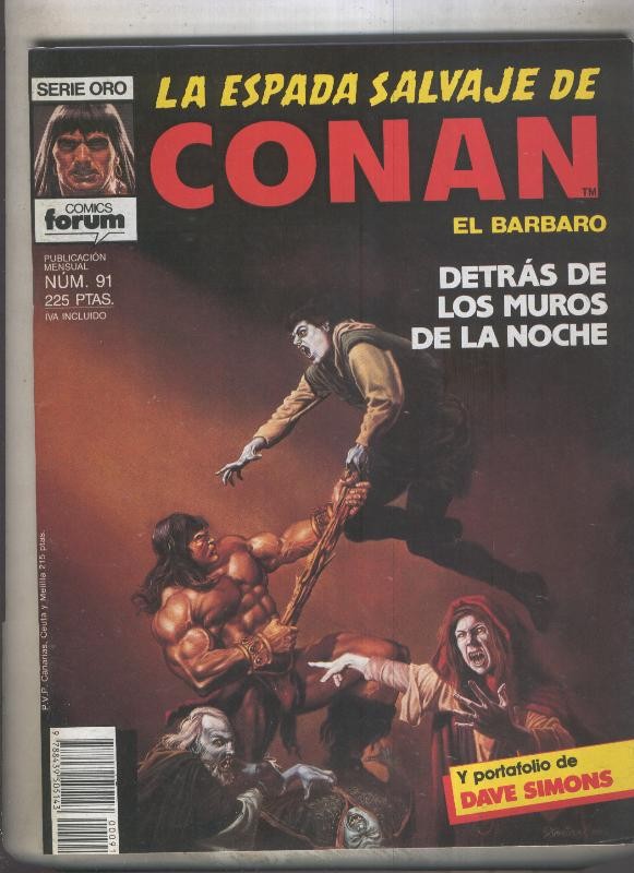 La Espada Salvaje de Conan primera edicion numero 091 (numerado 3 en trasera)