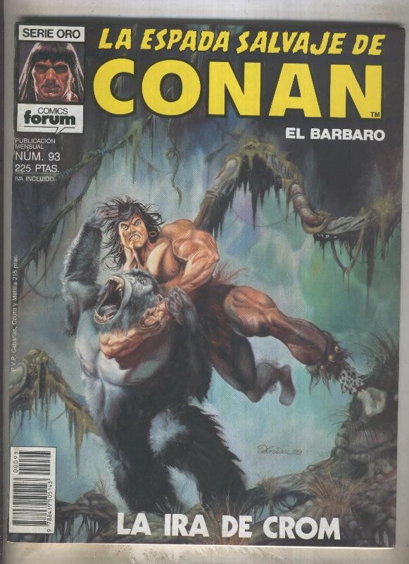La Espada Salvaje de Conan primera edicion numero 093 (numerado 1 en trasera)
