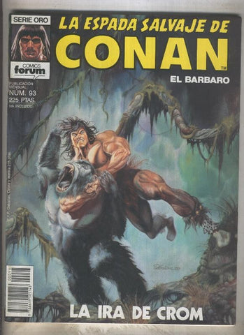 La Espada Salvaje de Conan primera edicion numero 093 (numerado 1 en trasera)