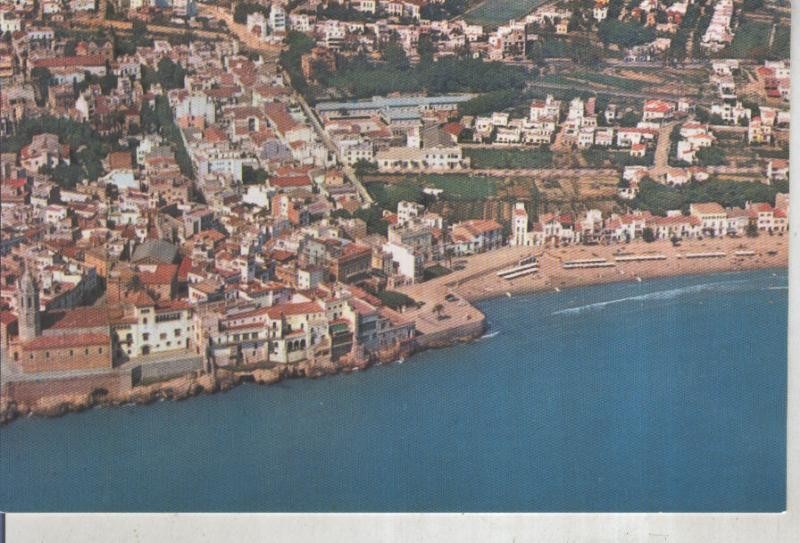Postal 016050: Vista aerea de Sitges