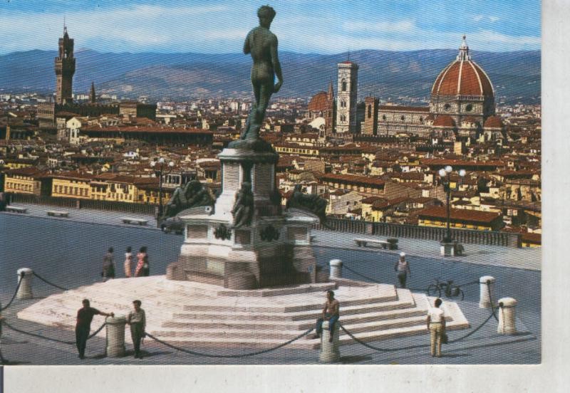 Postal 016124: Panoramica de la plaza de Miguel Angel en Firenze, italia