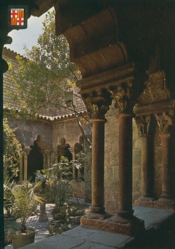 Postal 016136: Claustro romanico de la iglesia de San Pablo en Barcelona