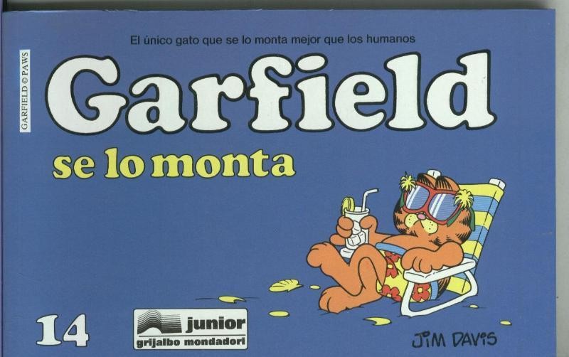 Garfield de Jim Davis numero 14:se lo monta (numerado 2 en interior cubierta)