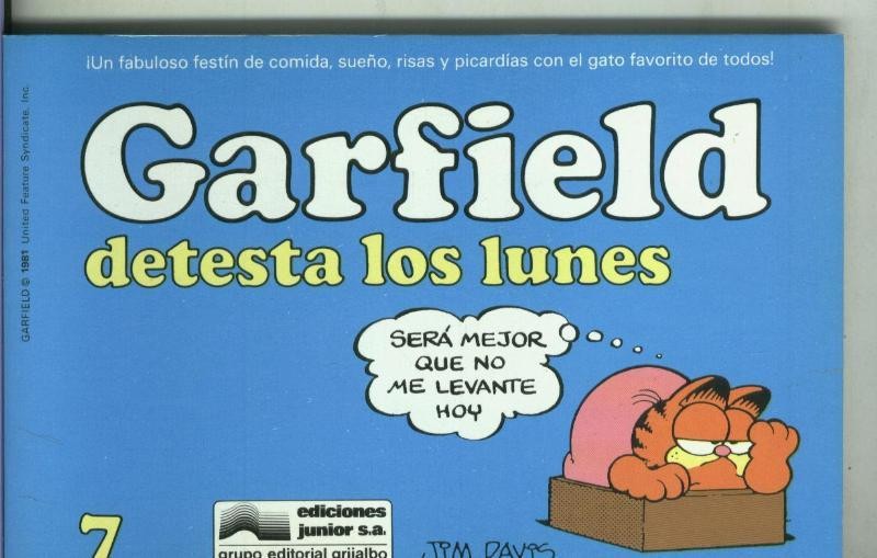 Garfield de Jim Davis numero 07: Detesta los lunes