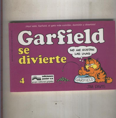 Garfield de Jim Davis numero 04: Se divierte (numerado 1 en interior cubierta)