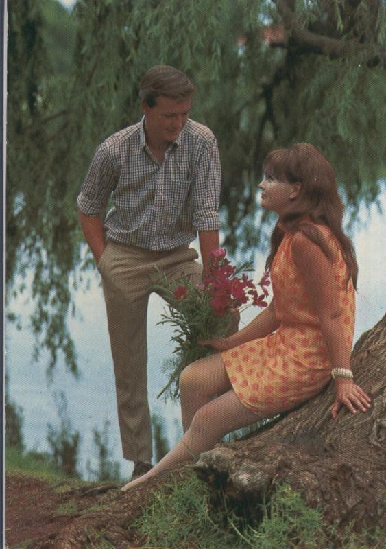 Postal 016145: Primavera con pareja romantica