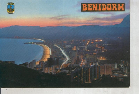 Postal 016158: Atardecer en Benidorm, Alicante