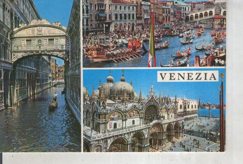 Postal 016167: Vistas diversas de Venecia, Italia