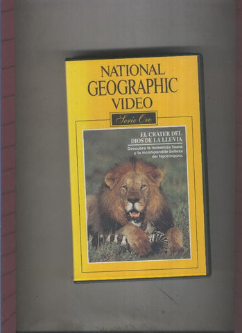 Video VHS: National Geographic Video serie oro numero 24: El crater del dios de la lluvia