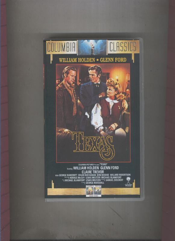 Video VHS: Texas con William Holden y Glenn Ford
