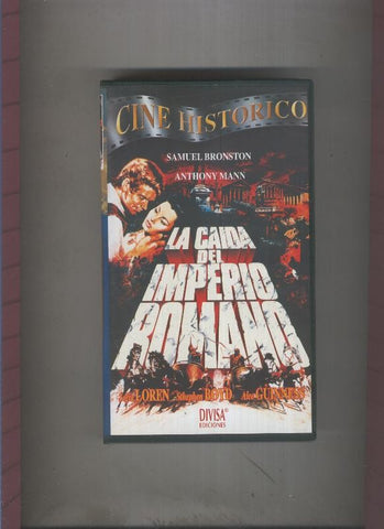 Video VHS: La caida del imperio romano con Samuel Bronston, Sofia Loren