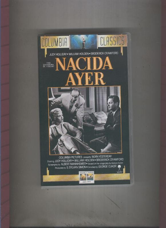 Video VHS: Nacida ayer con William Holden