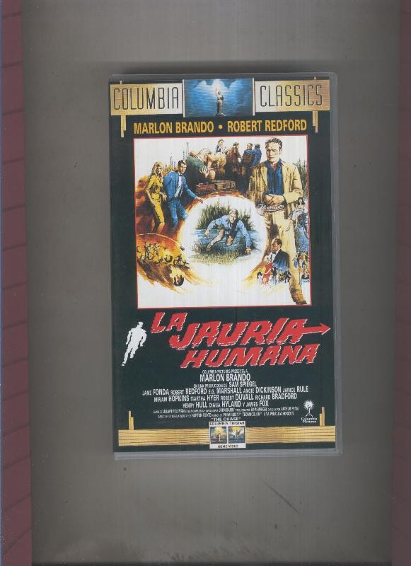 Video VHS: La jauria humana con Marlon Brando y Robert Redford