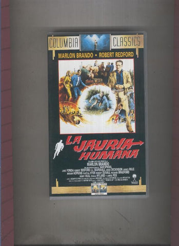 Video VHS: La jauria humana con Marlon Brando y Robert Redford