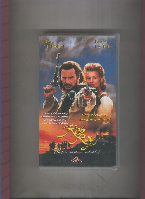 Video VHS: Rob Roy con Liam Nedlson y Jessica Lange