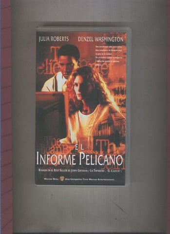 Video VHS: El informe Pelicano con Julia Roberts y Denzel Washington