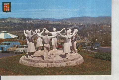 Postal 016201: Monumento a la Sardana en Montjuich, Barcelona