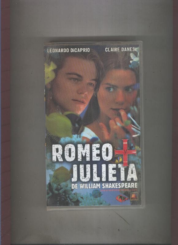 Video VHS: Romeo y Julieta con Leonardo Dicaprio y Claire Danes