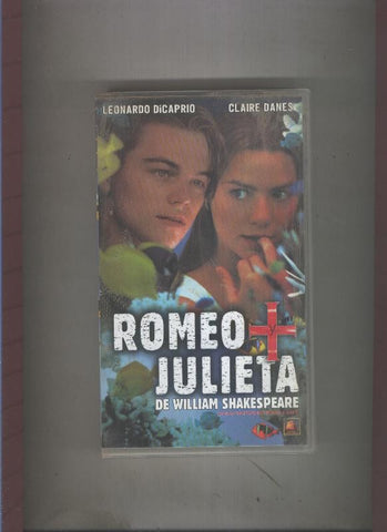 Video VHS: Romeo y Julieta con Leonardo Dicaprio y Claire Danes
