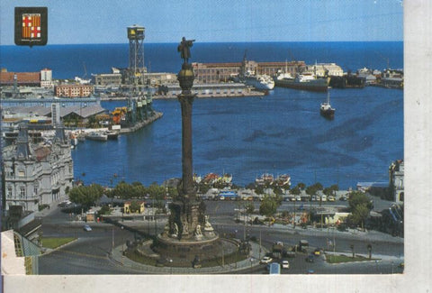Postal 016238: Monumento a Colon y Puerto de Barcelona