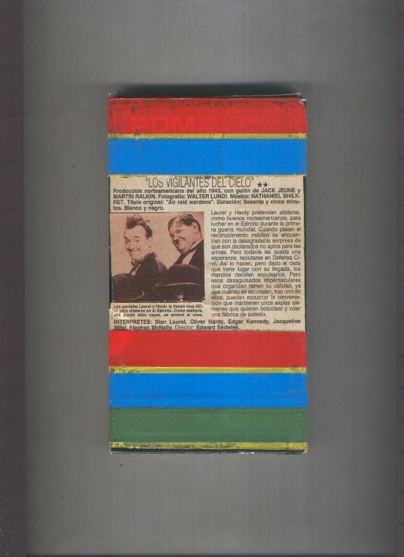 Video VHS: Los vigilantes del cielo con Laurel y Hardy