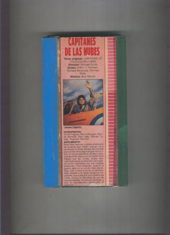 Video VHS: Capitanes de las nubes con James Gagney, Denni Morgan