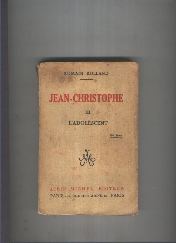 Jean Christophe III: L adolescent