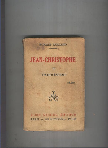 Jean Christophe III: L adolescent