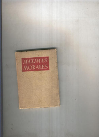 Maximas morales Volumen I