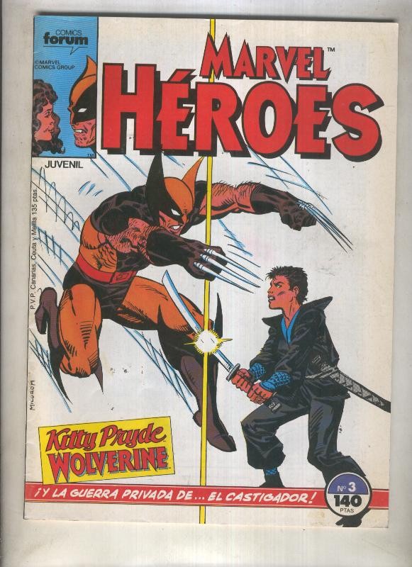 Marvel Heroes numero 03: Kutty Pryde-Wolverine (numerado 1 en trasera)