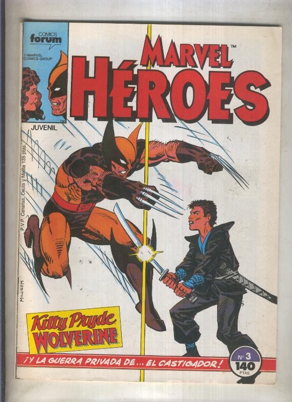 Marvel Heroes numero 03: Kutty Pryde-Wolverine (numerado 2 en trasera)