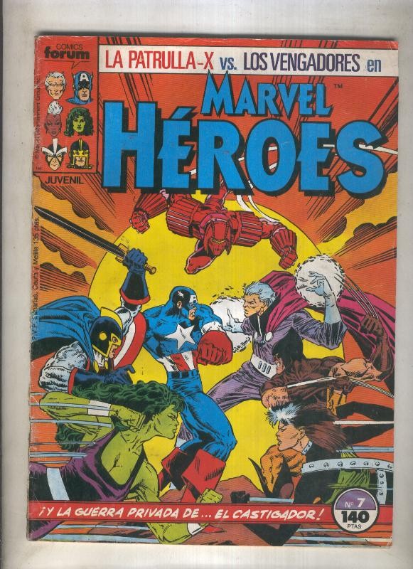 Marvel Heroes numero 07: La Patrulla X vs Los Vengadores (numerado 2 en trasera)