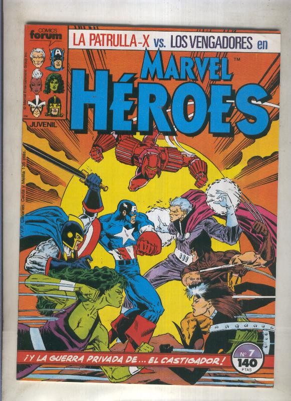 Marvel Heroes numero 07: La Patrulla X vs Los Vengadores (numerado 3 en trasera)