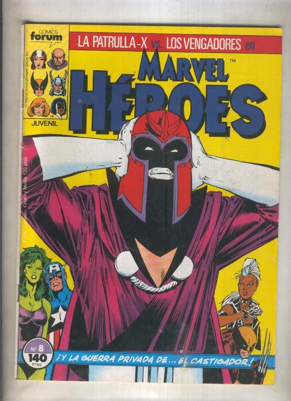 Marvel Heroes numero 08: La Patrulla X vs Los Vengadores (numerado 1 en trasera)