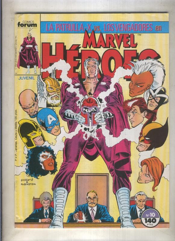 Marvel Heroes numero 10: La Patrulla X vs Los Vengadores (numerado 3 en trasera)
