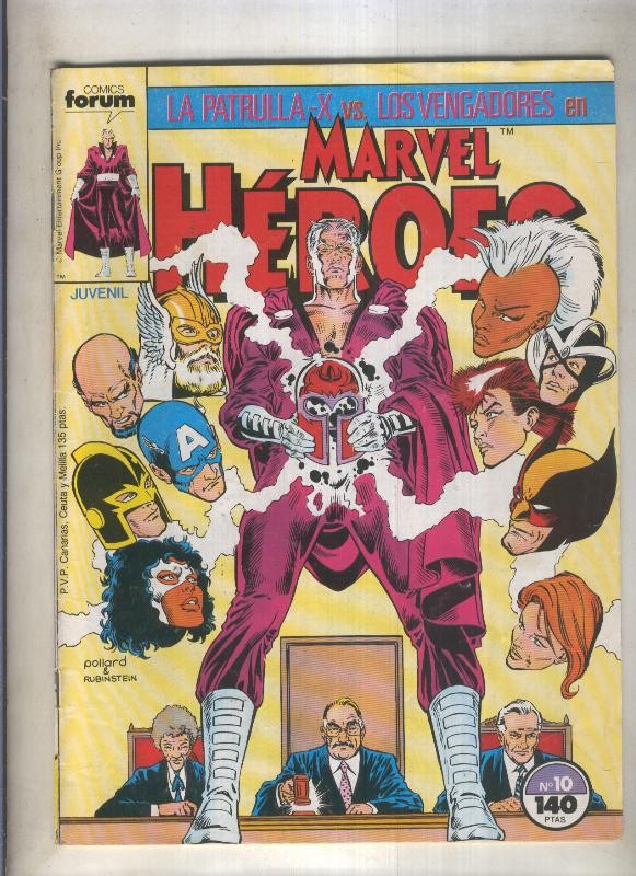 Marvel Heroes numero 10: La Patrulla X vs Los Vengadores (numerado 4 en trasera)
