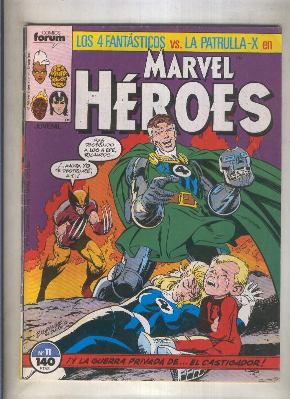 Marvel Heroes numero 11: Los 4 Fantasticos vs La Patrulla X  (numerado 3 en trasera)