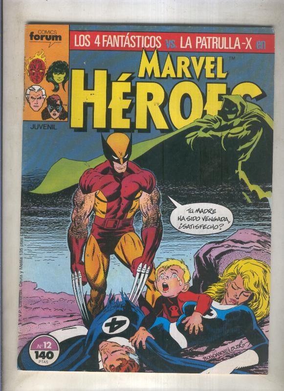 Marvel Heroes numero 12: Los 4 Fantasticos vs La Patrulla X  (numerado 2 en trasera)