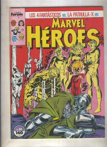 Marvel Heroes numero 14: Los 4 Fantasticos vs La Patrulla X  (numerado 1 en trasera)