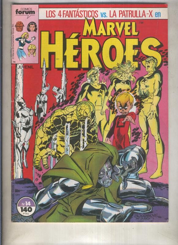 Marvel Heroes numero 14: Los 4 Fantasticos vs La Patrulla X  (numerado 3 en trasera)