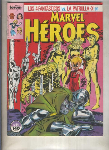 Marvel Heroes numero 14: Los 4 Fantasticos vs La Patrulla X  (numerado 3 en trasera)