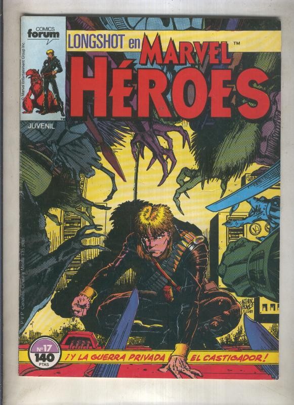 Marvel Heroes numero 17: Longshot  (numerado 3 en trasera)