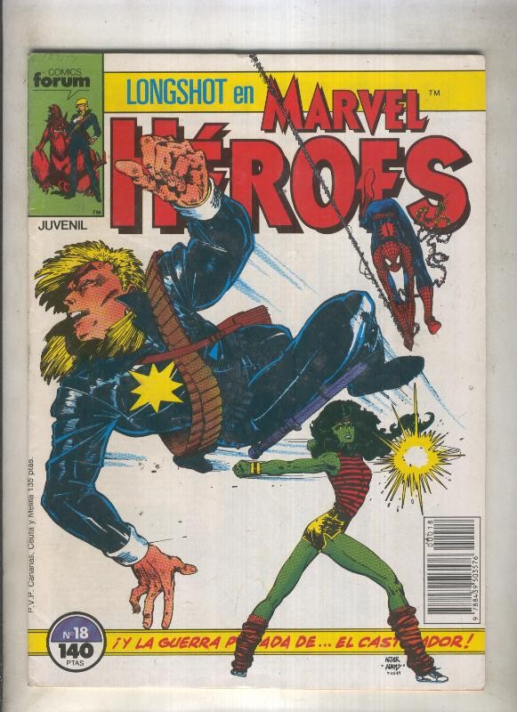 Marvel Heroes numero 18: Longshot  (numerado 2 en trasera)