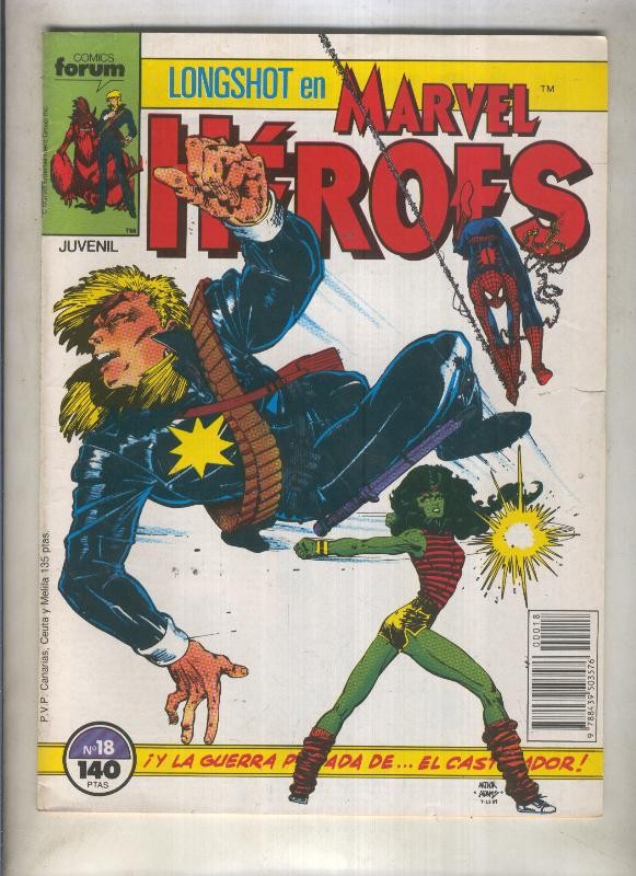 Marvel Heroes numero 18: Longshot  (numerado 3 en trasera)