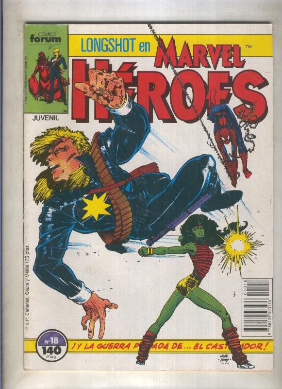 Marvel Heroes numero 18: Longshot  (numerado 4 en trasera)