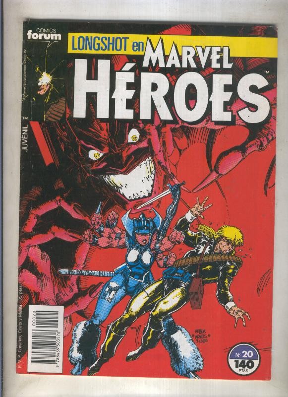 Marvel Heroes numero 20: Longshot  (numerado 1 en trasera)