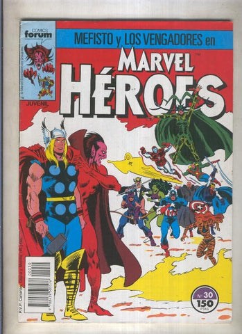 Marvel Heroes numero 30: Mefisto y Los Vengadores (numerado 2 en trasera)