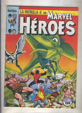 Marvel Heroes numero 33: La Patrulla X (numerado 2 en trasera)