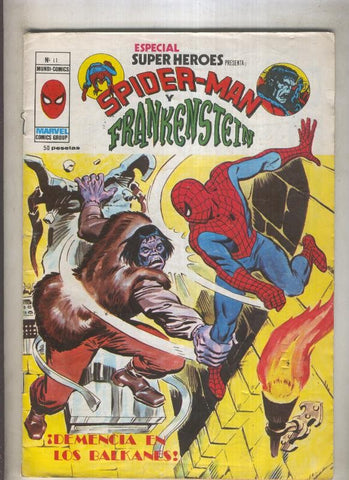 Especial Super Heroes numero 11: Spiderman y Frankenstein (numerado 1 en trasera)